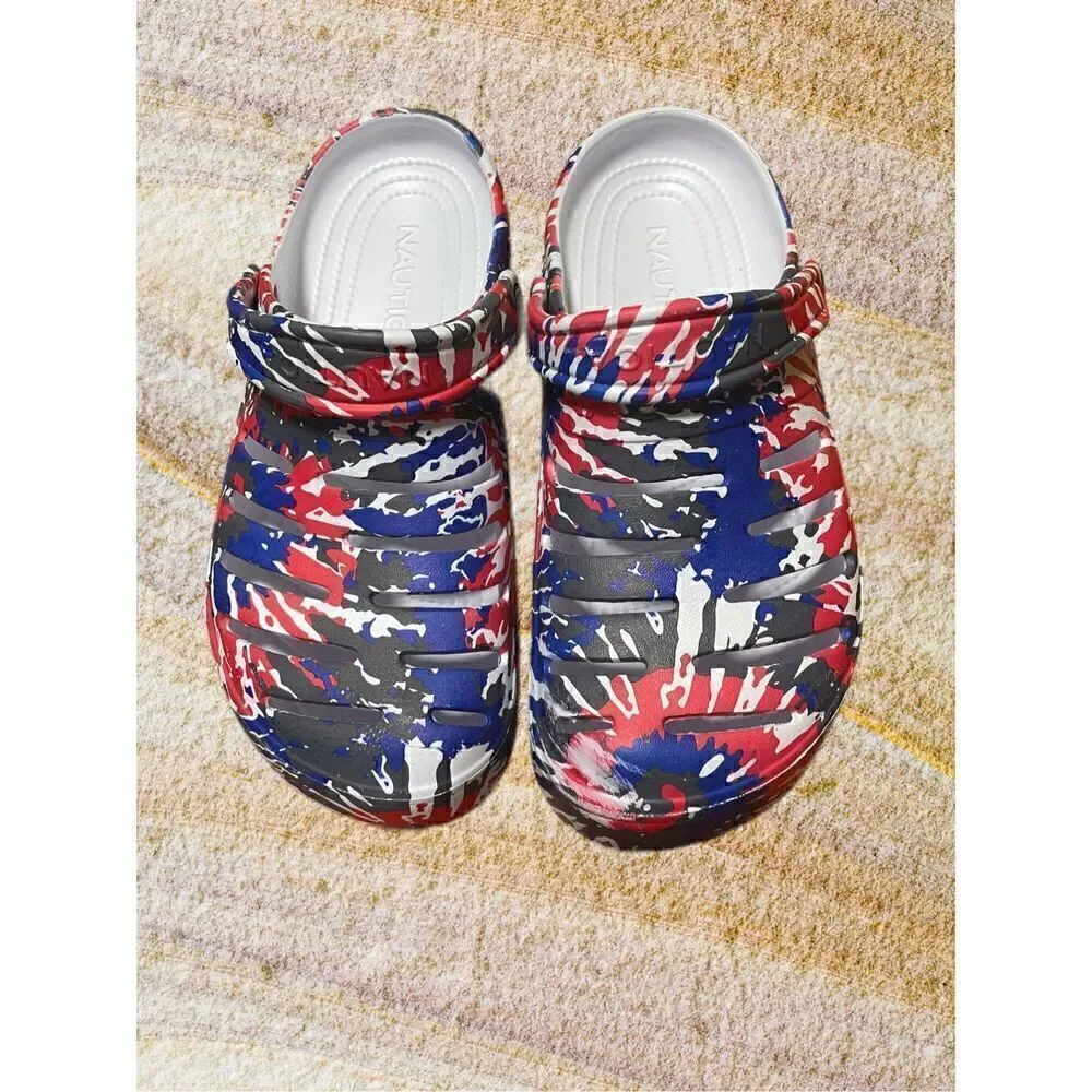 Nautica River Edge Tie-Dye clogs